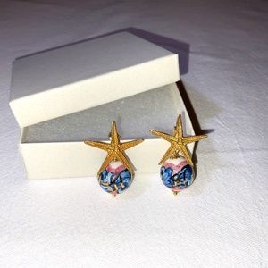Gold Plated Starfish Earrings